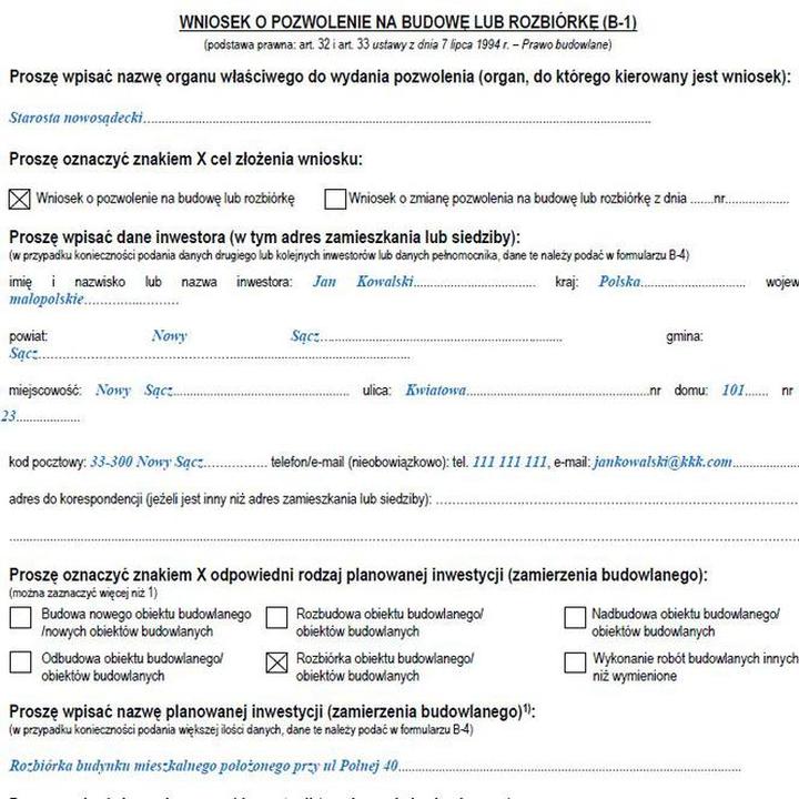 Rozbiórka budynku bez pozwolenia