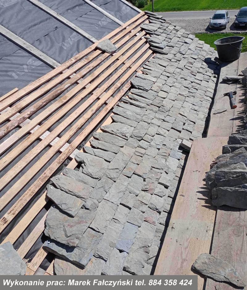 Pokrycie dachowe z łupka naturalnego