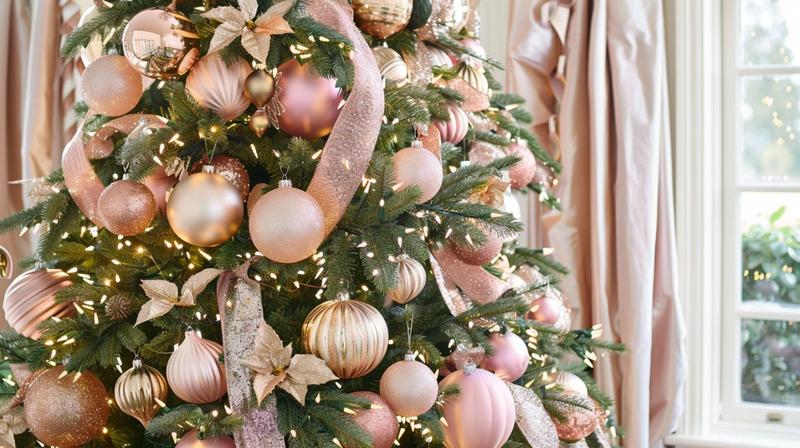 Różowo-złota choinka: Stwórz wyjątkowy girly look na święta!